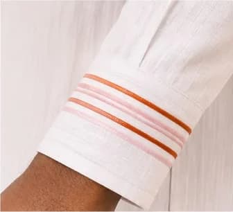 Striped cuff of the Kofi Kaftan Set