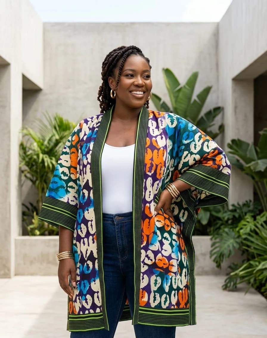Carnival Kimono in multi
